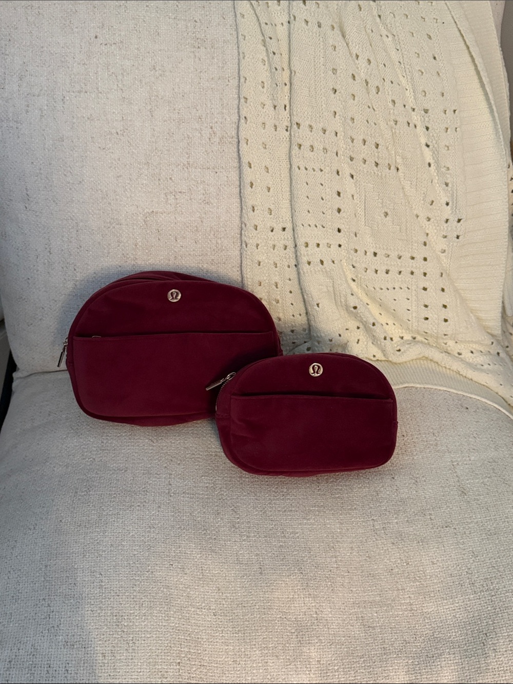 Lululemon Cosmetic Pouch Set - Small and Medium